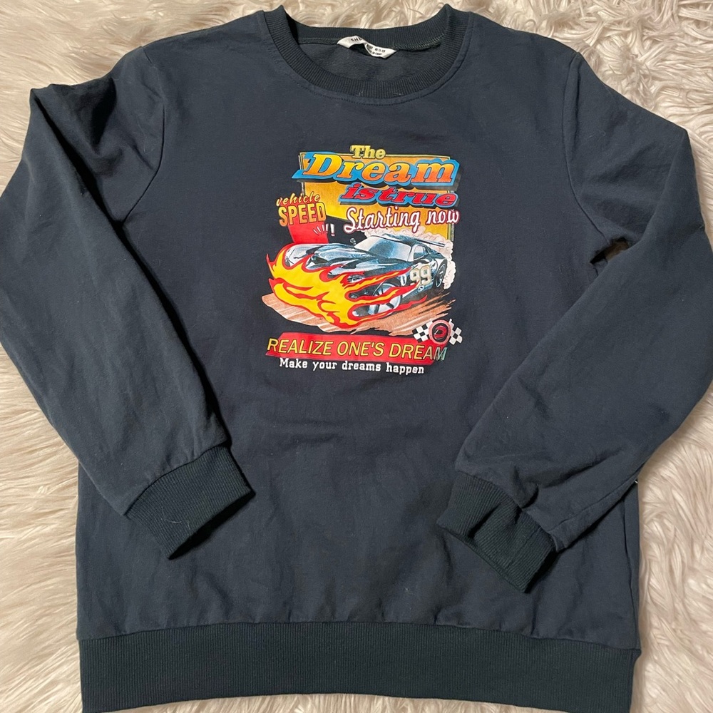 Forest green car sweatshirt